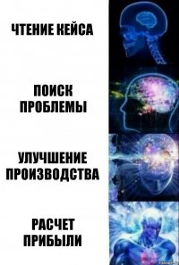 чтение кейса поиск проблемы улучшение производства  расчет прибыли