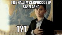 где наш муз.кроссовер sg\flash? 