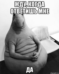 жду, когда ответишь мне да