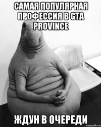 самая популярная профессия в gta province ждун в очереди