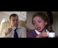 Создать мем Медведев Чай