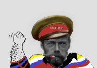 Создать мем Николай II раскрашенный