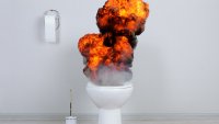 Создать мем Унитаз взорвался