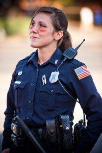 Создать мем Woman cop