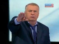 Создать мем Жирик зигует