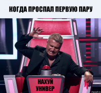 когда проспал первую пару нахуй универ