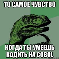 то самое чувство когда ты умеешь кодить на cobol