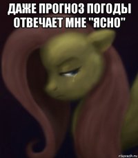 даже прогноз погоды отвечает мне "ясно" 