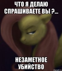 что я делаю спрашиваете вы ?... незаметное убийство