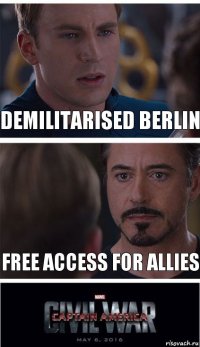 Demilitarised berlin free access for allies