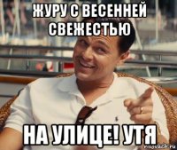 журу с весенней свежестью на улице! утя