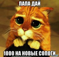 папа дай 1000 на новые сопоги