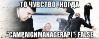 то чувство , когда "campaignmanagerapi": false