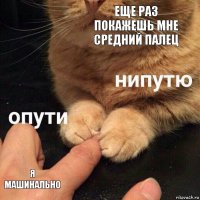 еще раз покажешь мне средний палец я машинально