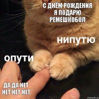 с днём рождения я подарю ремешкобол да да нет нет нет нет