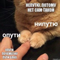 непутю. потому нет сам такой опути. почему?ну пути бяка