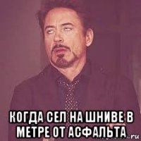  когда сел на шниве в метре от асфальта