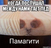 когда послушал между нами тает лёд 