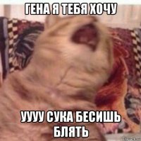 гена я тебя хочу уууу сука бесишь блять