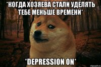 *когда хозяева стали уделять тебе меньше времени* *depression on*