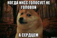 когда иксс голосует не головой а сердцем