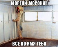 моргни ,морони ! все во имя тебя