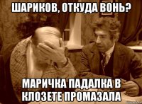 шариков, откуда вонь? маричка падалка в клозете промазала