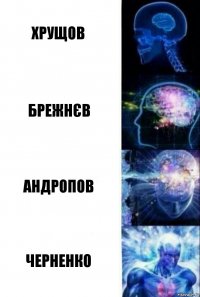 хрущов брежнєв андропов черненко