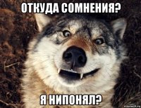 откуда сомнения? я нипонял?