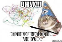 вжух!!) и ты не в школе ты на каникулах