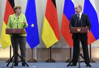 Создать мем Меркель путин