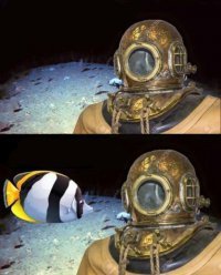 Создать мем Под водой