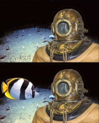 Создать мем Подводник под давлением
