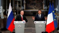 Создать мем Президент Франции говорит Лучший Доброй Путин
