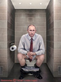 Создать мем Путин срет