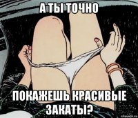 а ты точно покажешь красивые закаты?