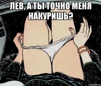 лев, а ты точно меня накуришь? 