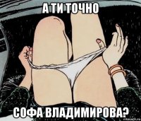 а ти точно софа владимирова?