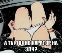  а ты точно куратор на элч?