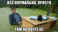 всё нормально, просто там на ноуте хс