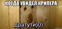 когда увидел крипера 