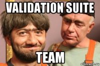 validation suite team