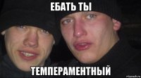 ебать ты темпераментный