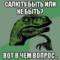 салюту быть или не быть? вот в чем вопрос..