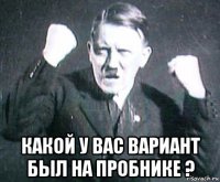  какой у вас вариант был на пробнике ?