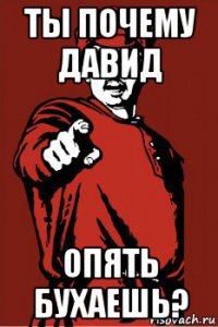 ты почему давид опять бухаешь?