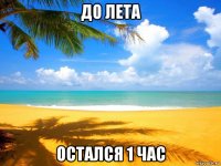 до лета остался 1 час