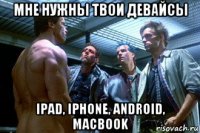 мне нужны твои девайсы ipad, iphone, android, macbook