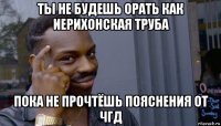 ты не будешь орать как иерихонская труба пока не прочтёшь пояснения от чгд