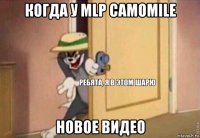 когда у mlp camomile новое видео